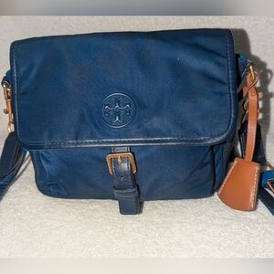 Tory Burch Perry Nylon Navy Blue Crossbody Bag